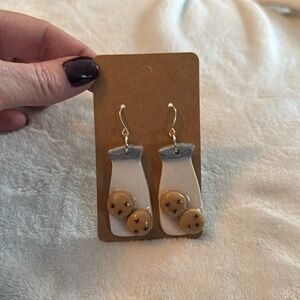 Super fun milk and cookie earrings
